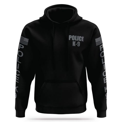 POLICE K9 Performance Hoodie - USA Patriotic Apparel - 100% Polyester for Odor Free, Moisture-Wicking Quick Dry Comfort.