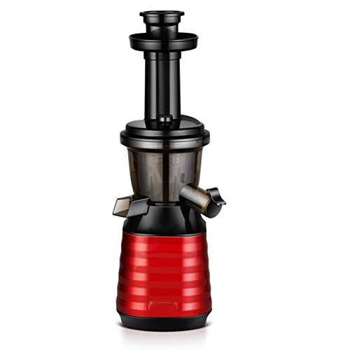 Slow Masticating Juicer Extractor Compact Cold Press Vertical Juicer Machine with Quiet Motor & Reverse Function for High Nutrient Fresh Vegetable and Fruit BPA Free (Color : Red B