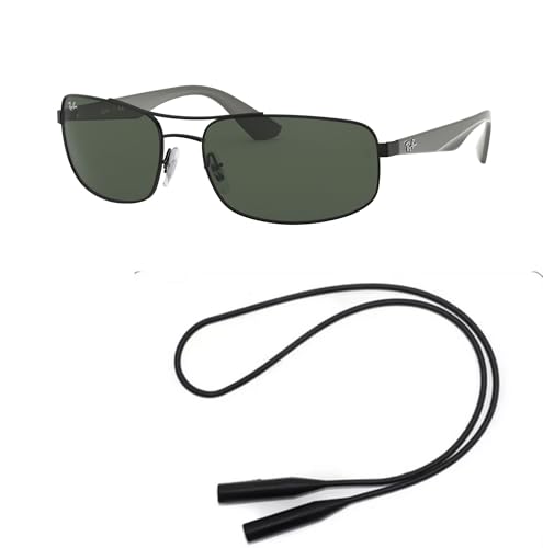 Ray-Ban RB3527 Sunglasses Bundle: RB 3527 006/71 Matte Black Dark Green and Universal Anti-slip Silicone Leash2