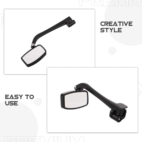 Espejo ciclismo clip de gafas en ABS negro regulable para bicicleta 3