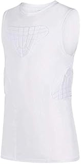 TUOY Youth Padded Shirt Chest Rib Protector Heart Guard Sternum Protective Compression Shirt for Baseball Football Basketball Lacrosse