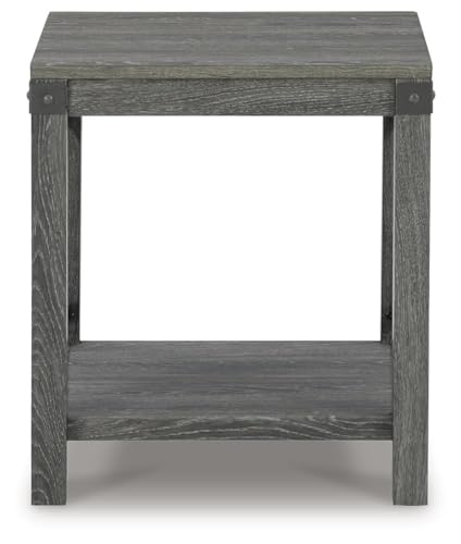 Signature Design by Ashley 1-Piece End Table, Farmhouse Square with Shelf - image 4
