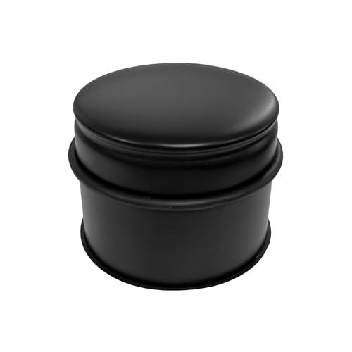 Perel Fermaporta, rotondo in acciaio inossidabile, fermaporta da pavimento, confezione da 4, resistente, senza foratura, anello protettivo in gomma inferiore antiscivolo, nero, 1 kg