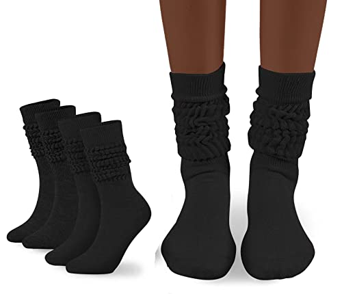 Image of Flydo Slouch Sock Scrunch for Women Tall White Knee High Boot Slouchy Socks