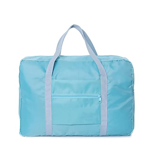 Bolsa organizadora dobrável para viagem Unissex Nylon Grande Capacidade (Azul-Claro)
