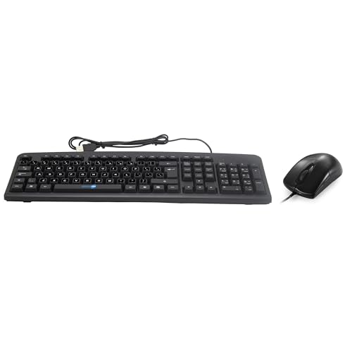 Kit clavier et souris USB bureau SIMPLETEK avec autocollants QWERTY US