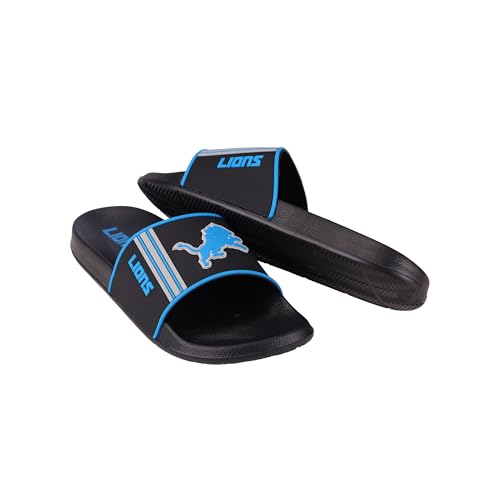 FOCO Detroit Lions Large Slides for Men NFL Molded EVA Foam Sandals | Water Resistant Officially Licensed