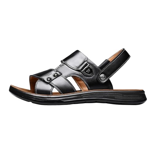 Zapatos verano de playa y conducción en cuero con punta abierta