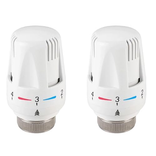 termostatos para radiador,Cabezal termostático para radiador,Cabezal termostático con posición Cero,válvula de radiador termostato,función de protección contra heladas y ajustes, para Rosca M30 (3)