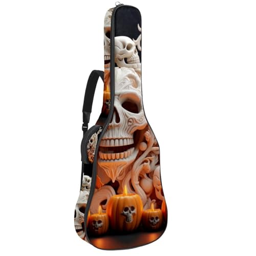 Sac pour guitare acoustique Halloween avec poches et bandoulière réglable pour basse