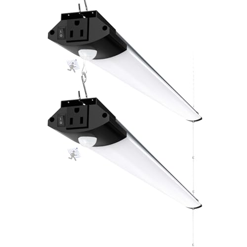 Barrina BS84 Motion Sensor LED Shop Light for Workshop 4FT, Garage Lights Plug in Fixtures, 84W...