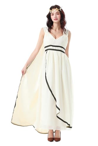 Costume de déesse grecque opaque et ajustable résolvant le problème de taille