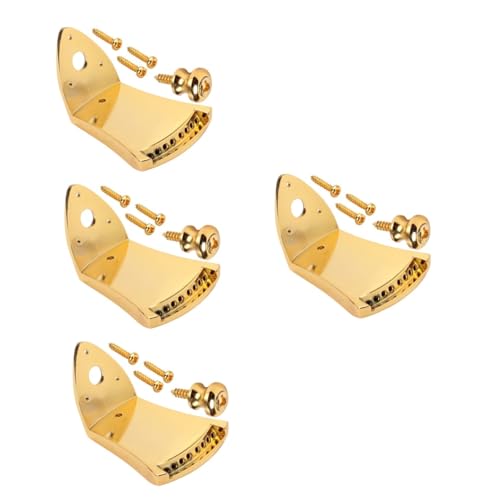 NULYLU 4 Sets Professional Mandolin Parts Zinc Alloy Tailpiece Triangle Mandolin Tailpiece Replacement