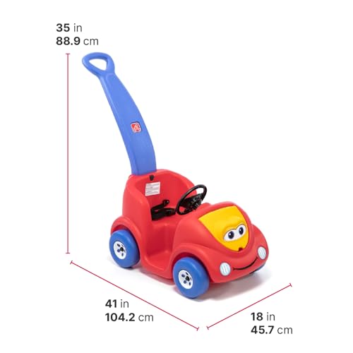 Image of Step2 Push Around Buggy Kids Push Car, Toddler Ride-On Toy with Seat Belt and Horn, Red, Ages 18 Months+