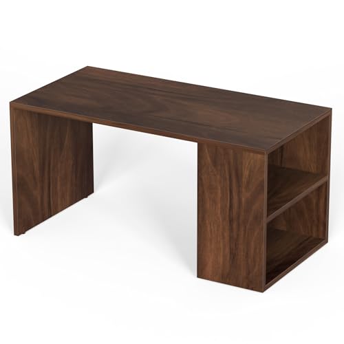 Image of BLUEWUD Tayvue Engineered Wood Coffee Center Sofa Tea /Teapoy Console Table for Sofa Set Living Room Home Hall (Brown Maple)