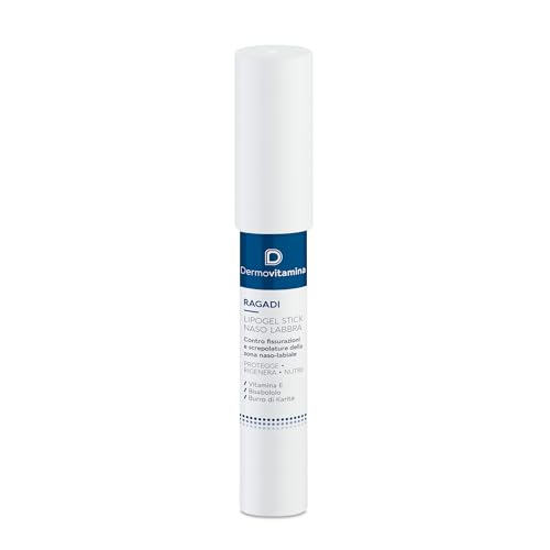 Dermovitamina Ragadi Nez Lèvres Stick 3 ml | Stick lipogel régénérant pour le nez et les lèvres sujettes aux agressions extérieures, fissurations et fixations, à action régénératrice intensive, 1