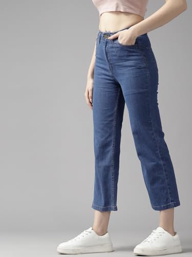 Image of GUTI Womens High Rise Crop Length Jeans()