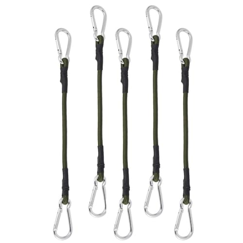 Cuerdas elásticas con mosquetón para camping y asegurar equipaje en bicicleta