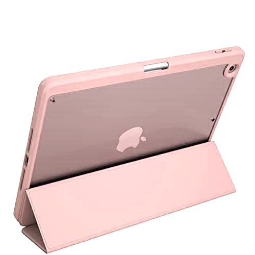 Smart Case For iPad 10.2" 9th/8th/7th Generation 2021/2020/2019 with Auto Wake/Sleep Shockproof Transparent Back Shell tablet cover (Pink) - Image 2