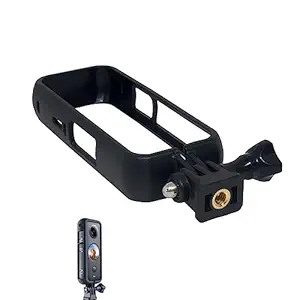 BKN PC Plastic Protective Frame Case kit for Insta360 X3,Protective Frame Case with Mount with 1/4 Screw Hole Camera Tripod Adapter Mount for Insta360 One X2 Accessories