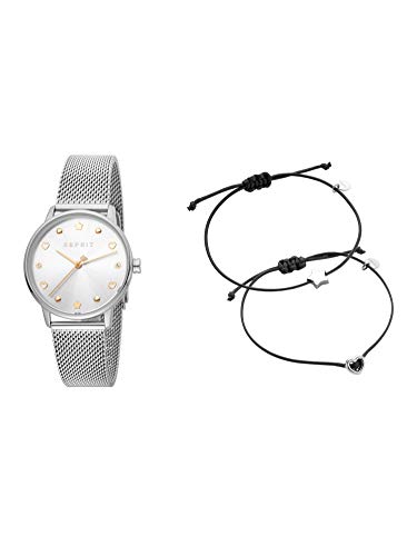 Preisvergleich Produktbild Esprit ES1L174M0055 Set Uhr Damenuhr Edelstahl Edelstahl 3 bar Analog Silber
