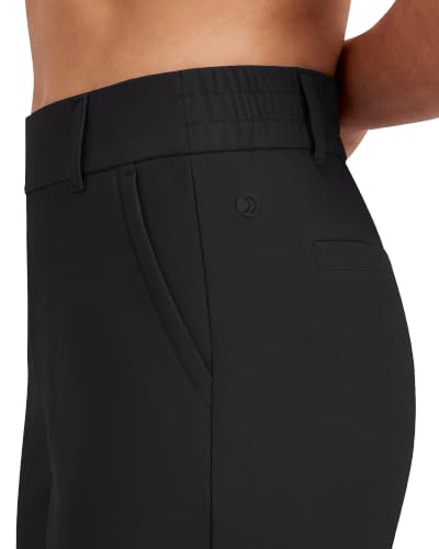 G4Free Dress Pants Women Elastic Waist Comfy Slacks,Black,L,Regular - image 5