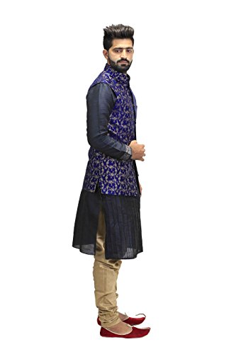 Image of Veera Paridhaan Men's Poly Cotton Jute Nehru Jacket