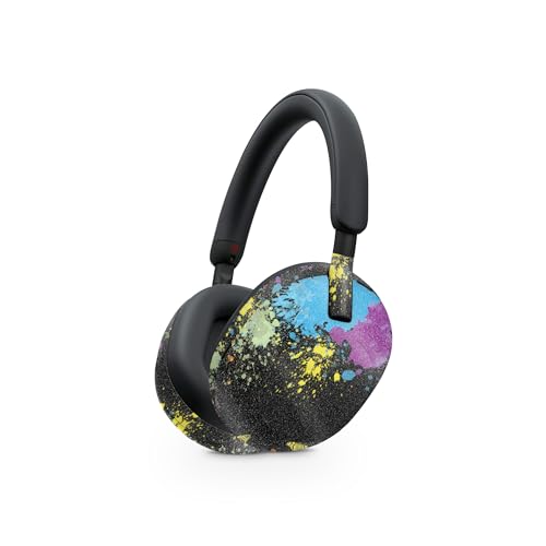 Image of MightySkins Glossy Glitter Skin Compatible with Sony WH-1000XM5 Headphones - Splatter | Protective, Durable High-Gloss Glitter Finish | Easy to Apply, Remove, and Change Styles