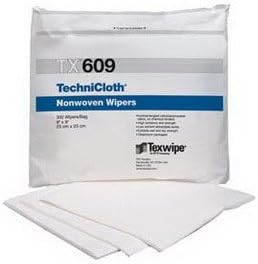 TechniCloth Disposable Cleanroom Wipe 9"x9" TX609, 1 Pack, 300 Wipes