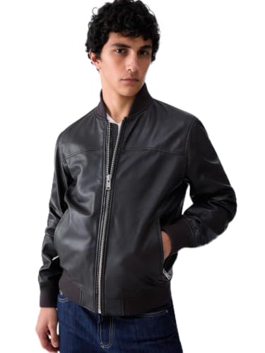 Liu Jo Leather Bomber Jacket : blouson aviateur chic en cuir pour femme