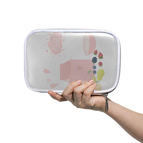 Preisvergleich Produktbild Benutzerdefinierte Bleistiftetui Gesundheit Niedlicher Joghurtbecher Getränk Kosmetische Aufbewahrungstasche Schönheit Reisetasche Multifunktionale Make-up-Taschen für Mädchen für Männer Frauen