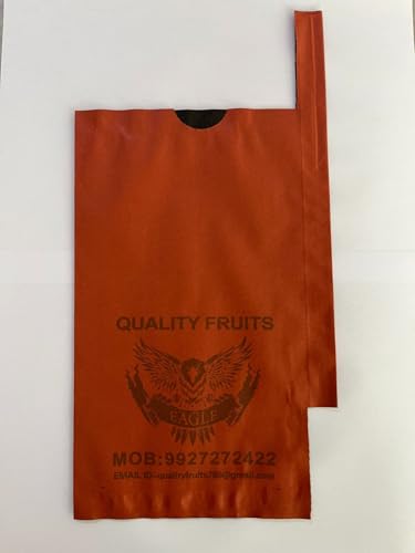 Image of Quality Fold Top Fruits Mango Protection Bags (50piece, Reusable, Kraft Paper Construction, Kraft, Ventilated, 20cm x 28cm)