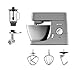 Kenwood KVC3100S - Máquina de cocina con movimiento planetario Base, licuadora y trituradora de carne plateado