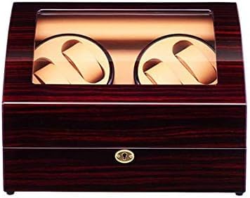 FENOKD Mechanical Watch Shaker Luxury Watch Winder for Automatic Watches 4+6 Wooden Watch Box with Silent Motor and 4 Roating Mode, PU Watch Pillow