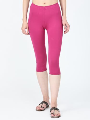 Image of Robinbosky Premium Stretchable Cotton Capri Legging for Women | Suitable for Formal wear & Casual wear | High-End Elastic Makes. The Leggings Squat Proof and Durable for Travel, Yoga, & Workout.