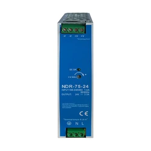 Alimentation rail DIN 24V 75W avec tension de sortie simple ajustable NDR