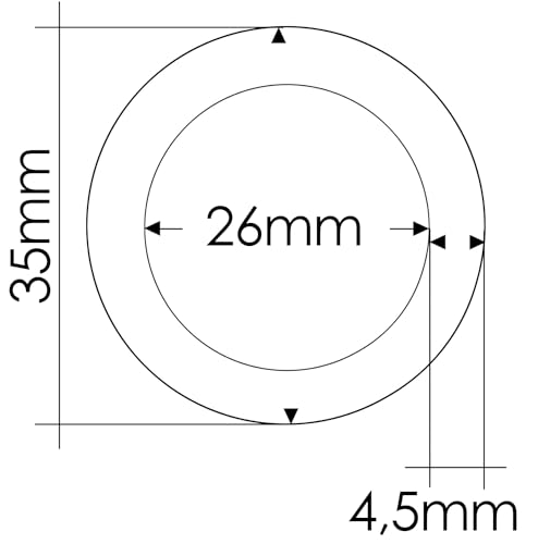 Ganzoo O-Ring Metall für Paracord 550, 25 mm Innen-Ø Rundring, 5 Stück, legierter Stahl rostfrei, punktgeschweißt, silberfarben, Zubehör für Hunde-Leine/Halsband, Handtasche, Bastelarbeiten