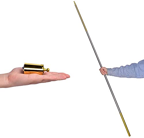 SUMAG Magic Pocket Staff Metal Appearing Cane with Video Tutorial Link Magic Wands for Professional Magicians Stage Close-up Magic Tricks Pocket Staff Magic Staff Accessories Props Illusion