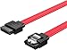 CableCreation SATA III Cable, [5-Pack] 8-Inch/ 0.6FT SATA III 6.0 Gbps 7pin Female to Female Data Cable with Locking Latch, Red