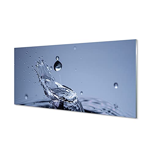 Impression sur verre 120x60 cm Une goutte d'eau grand format pour décoration murale