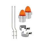 GG Grand General 94820 Amber 1 inch Chrome Plated Watermelon Lighted Bumper Guide, Pair