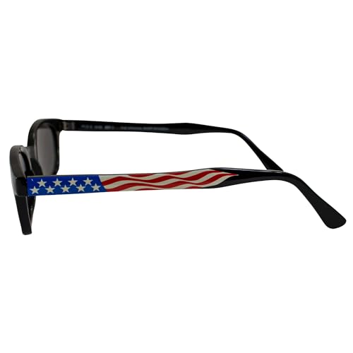 Pacific Coast Sunglasses X-Kd'S Flag Frame/Smoke Lens Rectangular Sunglasses, Black, 55mm, 60mm3