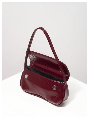 Image of Verdusa Women's Retro Flap Shoulder Bag PU Leather Top Handle Underarm Bag Purse