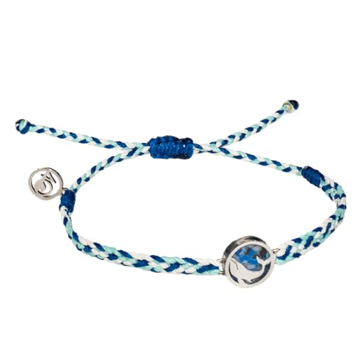 4ocean Ocean Microplastic Bracelet - Removes 1 Pound of Ocean Plastic - Adjustable Unisex Handmade with Recycled Microplastics - Supports Conservation (Blue Multi)