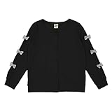 [Bee] ビー リボンカーディガン ガールズ 女の子 キッズ 長袖 ガーリー カーデ 羽織 ボタン フォーマル 春 秋 冬 taa04515 150cm 袖リボン×ブラック