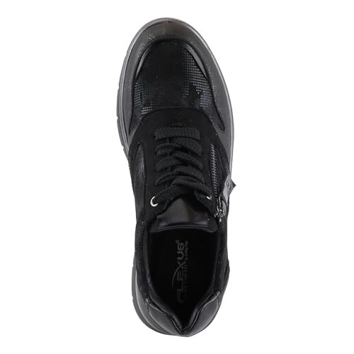 Flexus Women's WYCLEF Platform Sneakers with Metallic Camouflage Print, Zipper Closure, and Comfortable Fit4