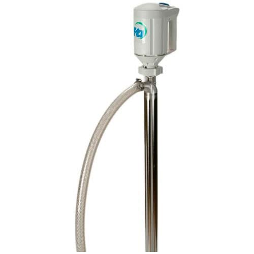 DPFS073 Drum Pump Kit, Includes PFS-40 316 Stainless Steel 40in High Flow Pump Tube and M3V Splashproof 4/5 HP Motor (115VAC/50-60 Hz)