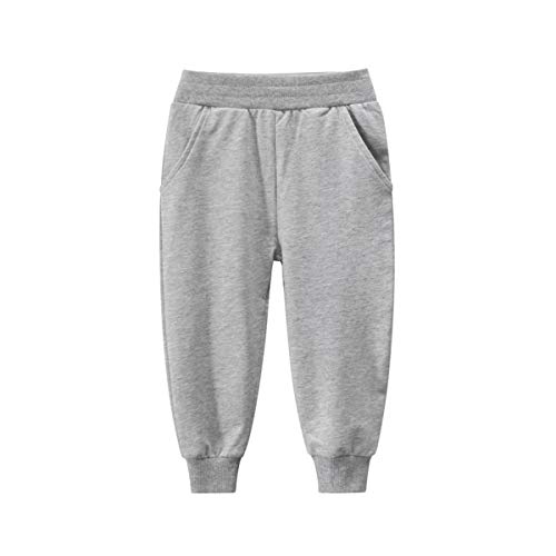 HUAER& Baby Boy's Jogger Pants Dinosaur Car Animal Print Drawstring Elastic Sweatpants 2-Pack4