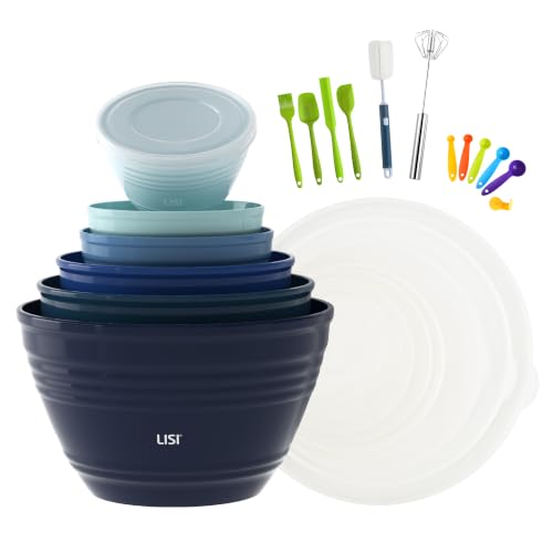 Set de 6 tazones para mezclar con tapas LISI