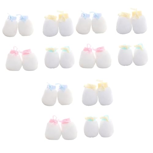 GALPADA 3sets Adjustable Newborn Gloves Soft Cotton Mittens for Winter No Scratch in Closure 4pairs*3 Random Color